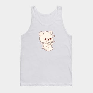 Osito Bongo, Ama el Amor no2 Blanco y Cafe Tank Top